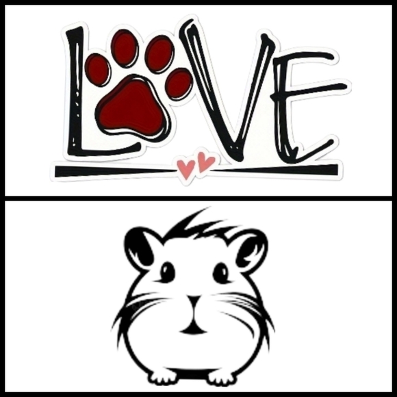 Paw Print Ceramic Guinea Pig/Hamster Food Bowl - Picture 5 of 6